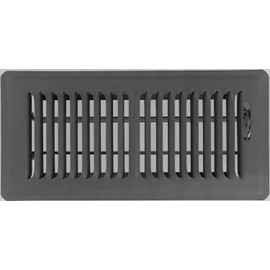 Rocky Mountain Goods 4” X 12” Dark Grey Floor Register Vent - Heavy Duty Steel Floor Vent with Easy Adjust Airflow Lever - Reinforced Steel 4 inch x 12" Floor Vent