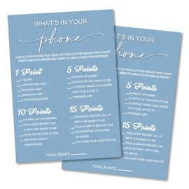 Baby Shower Games - What's in Your Phone, Baby Gender Reveal Game Party 30 Game Cards Set, Pregnant Announcement Party Game Gender Neutral Party Activity Favor Supplies Decorations -JRM580