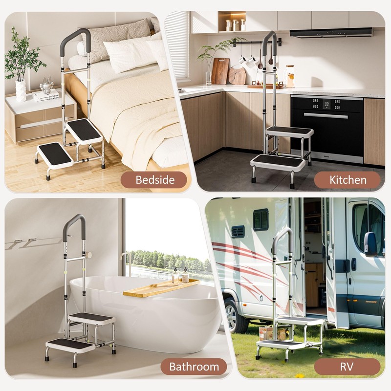 Bed Steps for High Beds for Adults, Heavy Duty Step