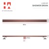Hydroware Linear Shower Drain - Stainless Steel Rectangular Shower Floor
