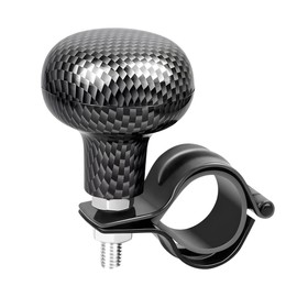 JNNJ Universal Car Steering Wheel Knob, Steering Wheel Spinner Handle Knob Booster Ball, Car Steering Aid Steering Wheel Knob, Control Knob Spinner for Car, Tractor, Lawn Tractor (Carbon Fibre)