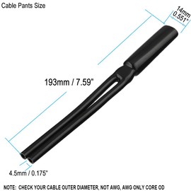 Speaker Cable Pants, Wire Pants 14mm-2conductor(14mm-2x4.5mm) Black, Insulated Heat shrinkable Tube (Shrink Ratio2:1,750mm)