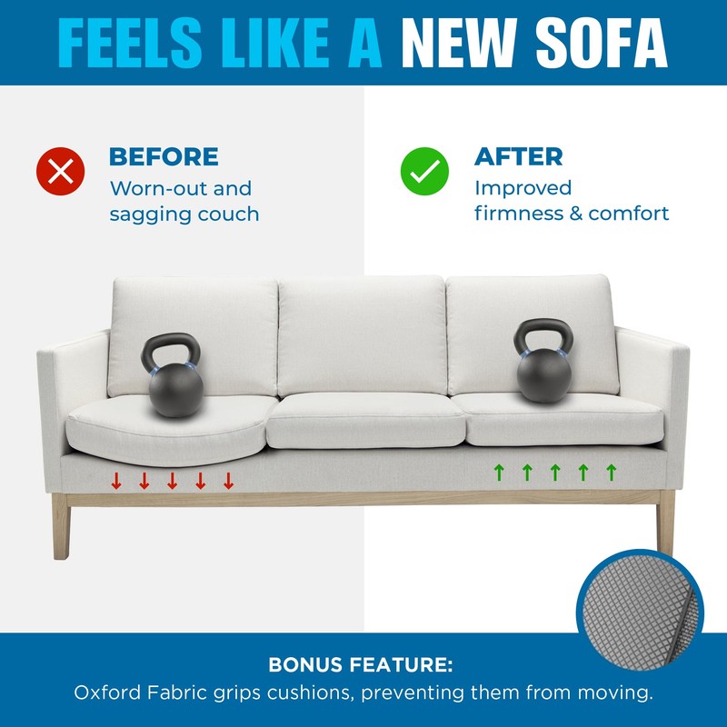Meliusly Heavy Duty Couch Cushion Support for Sagging Cushions (24x72)
