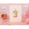 Liif Unicorn Happy 3rd Birthday Card, Pop Up Birthday Card