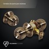 LION TOOLS - Cerradura Chapa Perilla Puerta Recamara Laton Antiguo