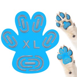 Dog Paw Grippers for Senior Dog on Hardwood Floor,Non-Slip Dog Paw Protector Pads with Strong Traction, Senior Dog Essentials, Blue, 12 Sets 48 pc XL