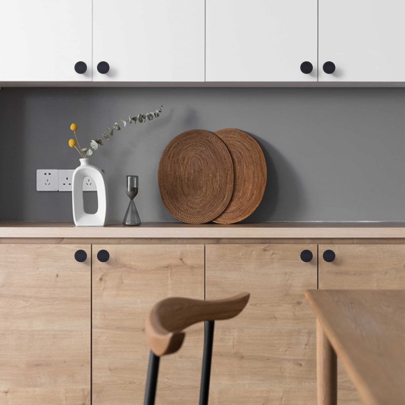 WEAVERBIRD 10 Pack Drawer Knobs Black Knob Handles Black Cupboard