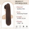 Sofeiyan Ponytail Hairpiece Hair Extension with Drawstring 60 cm Long