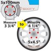 Sixity Auto 4 pc 5x100mm to 5x114.3mm Wheel Spacers Adapters