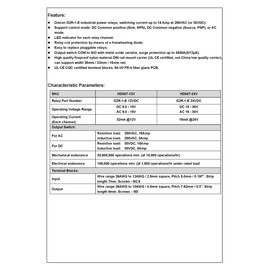 AC/DC 24V Coil 2-SPDT Pluggable Power Relay Module, 16A 250VAC/30VDC