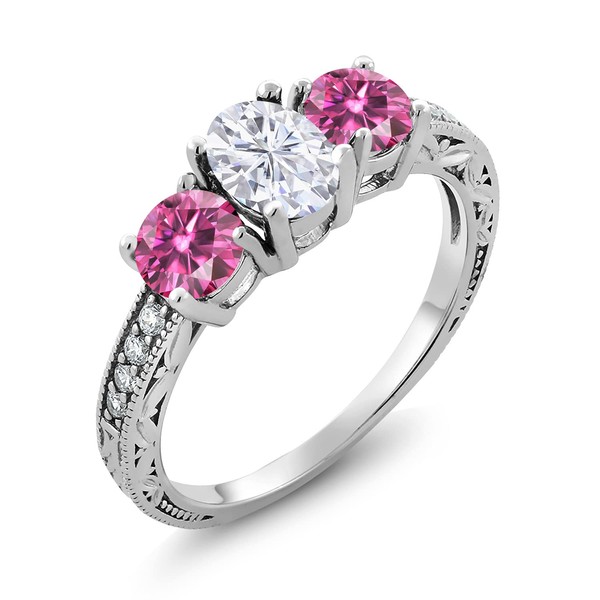 Gem Stone King Personalized and Customized 3-Stone Engagement Ring For