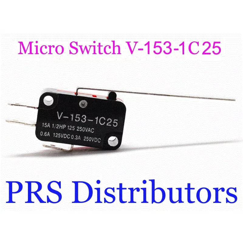 Unbranded Micro Switch V-153-1C25 2" Long Straight Hinge Lever Type