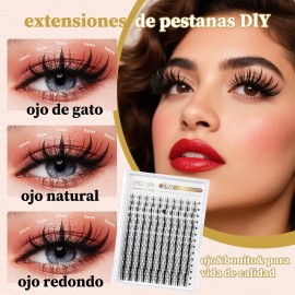 Fairy Pestañas Postizas Kit Feego 8-18mm 140pcs Mink Mixto Color Negro Espesor 0.7 Mm Largo 1.6 Cm Tipo De Curvatura D