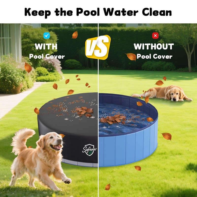 SAFANA 87 inch Round Dog Pool Cover [Upgrade 420D Thickened]