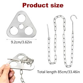 AIMALL Outdoor Bonfire Rack Hanging Pot Picnic Fire Stand, Stainless Steel Portable Foldable Tripod for Camping, Cooking, and Outdoor Activities