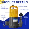 Acquaer 1HP Sump Pump, 4345GPH Submersible Water Pump for Water