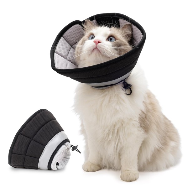 Cat Cone Collar Soft to Stop Licking, TORJOY Soft Cone
