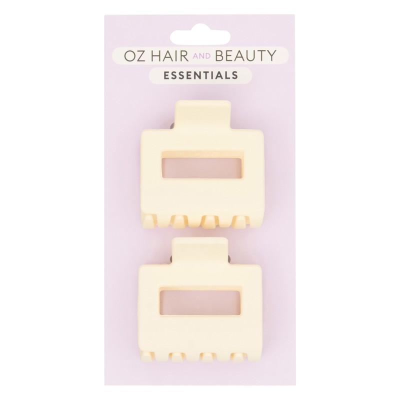 Oz Essentials Mini Claw Clip Duo - Cream