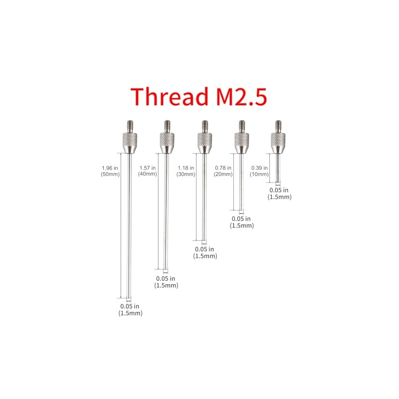 Needle Point Contact Points Diameter 1mm/1.5mm Set for Dial Digital