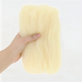 BTWTRY Afro Kinkys Bulk Synthetic Hair 1 Pack/50g Bleach Blonde Kinky Bulk Afro Hair for Dreads Afro Bulk Hair for Locs Hair Extensions (#613 Color)