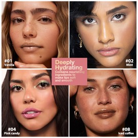 4 PCS Butter Lip Balm – Ultra-Hydrating Lip Care with Shea Butter & Olive Oil, Soothes Dry Lips with Natural Tint & Gloss Effect, Lip Plumper Moisture & Light Lip Stain Finish Set 03