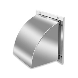 Bimiti 8 Inch to 12 Inch Wall Vent Cap Stainless Steel Square Ventilation Cover Outlet with Screen Mesh Wall Air Vent Ducting Ventilation Grill Wall Vent for Home Kitchen Bathroom