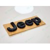 Grand Cherokee 2PC Gloss Black Front Rear Jeep Emblems Badge
