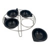 4x Large Egg Poacher Cups & Stainless Steel Rack, Durable