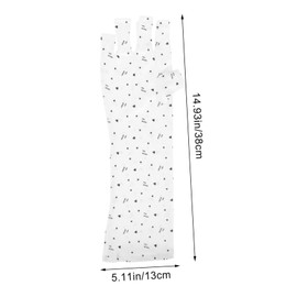 IWOWHERO 2 Pairs Nail Gloves Protection Gloves for Manicures Glove for Gel Nails Manicure Gloves Sunblock Gloves Manicure Dryer Gloves Gel Manicure Nail Gel White Polyester