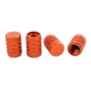 TOMALL Orange Round Style Aluminum Tire Valve Stem Caps for