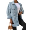 Saodimallsu Women's Oversized Denim Jackets Casual Button Down Long Boyfriend