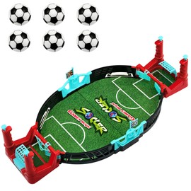 Table Football, Mini Table Football Games, Interactive Table Football Game with 6 Footballs, Portable Lightweight Table Football, Party Table Football, Parents Child Board Games, Gifts for from 4