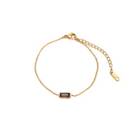 Birthstone Bracelets for Women Gold Dainty Bracelet Adjustable Birthstone Jewelry Friendship Birthday Mom Girlfriend Wife Jewelry Gifts for Her