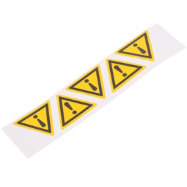 Hohopeti 5 Pcs Triangle Exclamation Mark Stickers High Visibility Warning Signs for