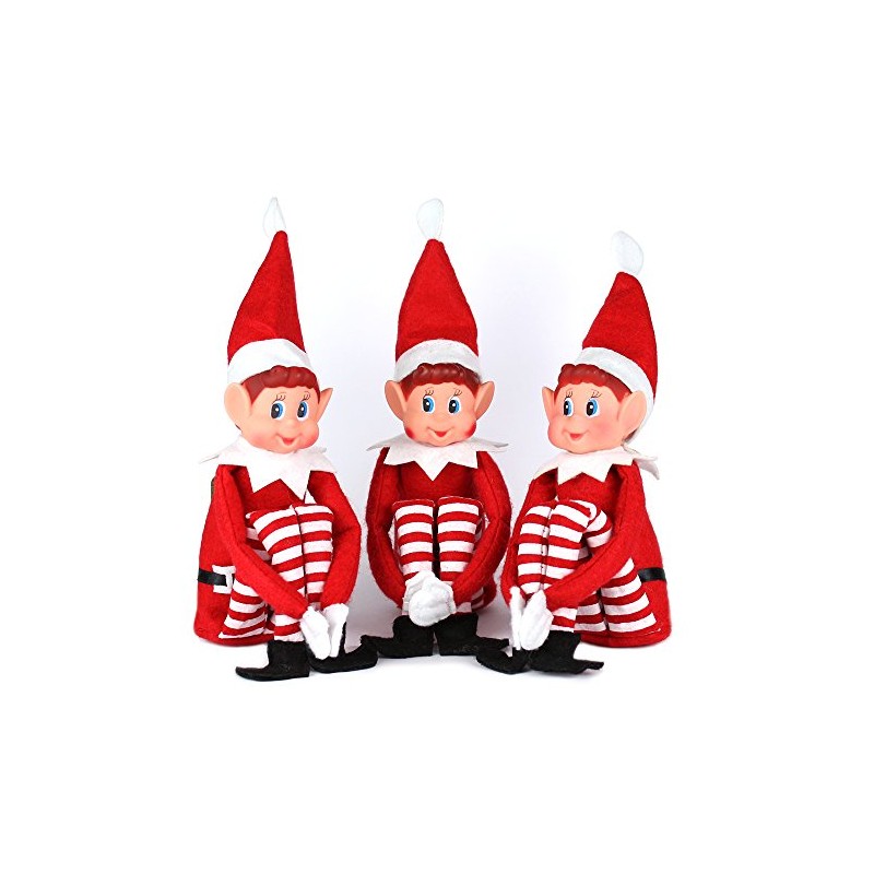Elves Sitting Upon Shelves Festive Toy - Christmas Home Décor