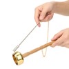 Buddhism Wooden Handle Brass Hand Bell Singing Scripture Implement Buddhist