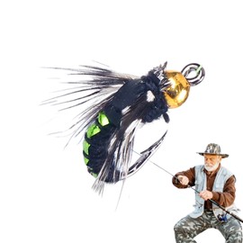 Catfish Hooks - Simulation Fly Lures with Hook | Fish Equipment for Stream Floating Wet Dry Tenkara River Jigging Shallow Lake Trolling Casting Creek