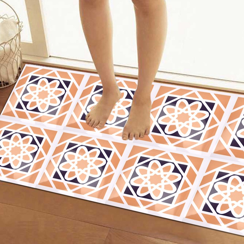 10Pcs set Imitation Ceramic Tile Wall Sticker Waterproof SelfAdhesive Wallpaper