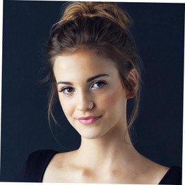 SAFIGLE 2pcs Women's Nose Rings Hoops Fashion Jewelry Piercing Hoops Stylish Fake Nose Ring Comfortable Stainless Steel Nose Jewelry for Parties