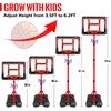 Kids Basketball Hoop with Stand, Adjustable Basketball Set, Toddler Basketball