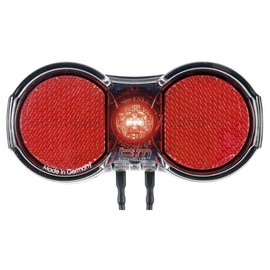 Busch & Müller Unisex - Adult Toplight Flat Plus LED Pannier Rack Rear Light, Red, Transparent, One Size