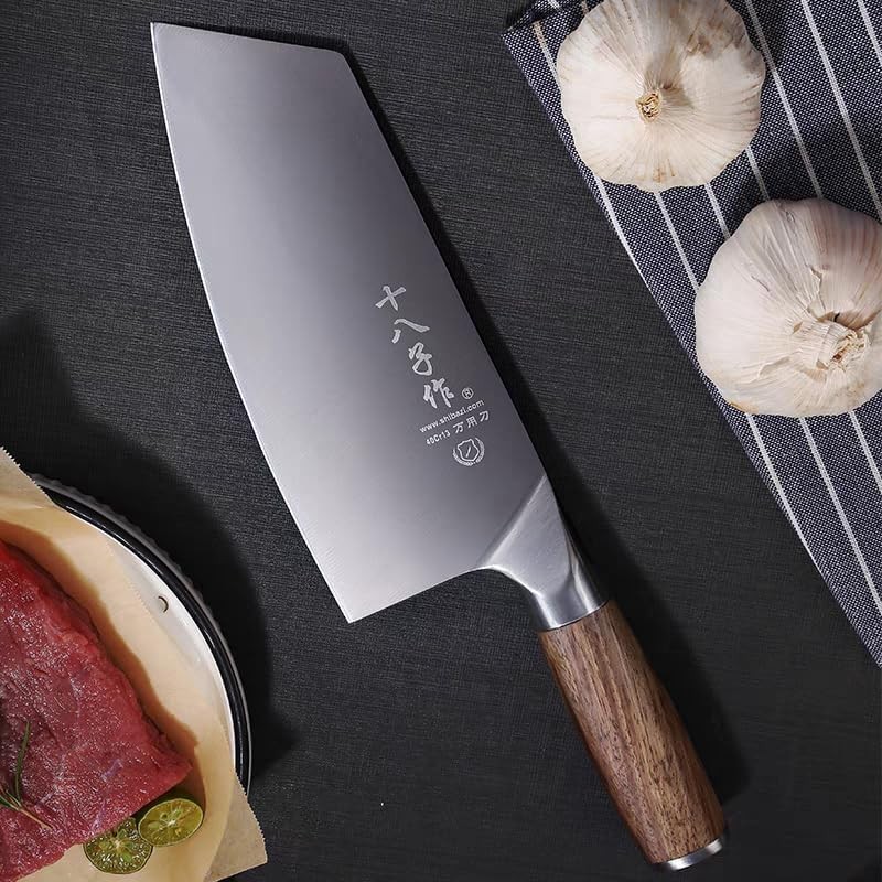 SHI BA ZI ZUO Meat Cleaver Knife, 7.5-inch Professional Stainless