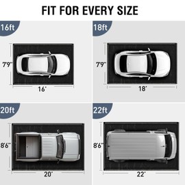 Huatean Home Garage Floor Mat, (7'9" x 18") Under Car Waterproof Containment Mats, Oil Mat for Garage Covering, Garages Floor Mats for Under Car, Keeps Dry and Clean