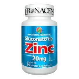 Zinc (gluconato - 90 Tabletas) Pronacen                                                                                                               
