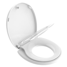 Quick Release Toilet Seat with Quick Connect System, White