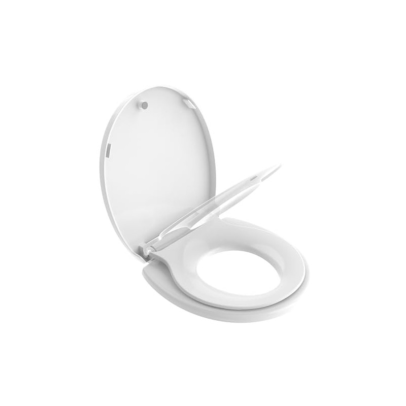 Quick Release Toilet Seat with Quick Connect System, White