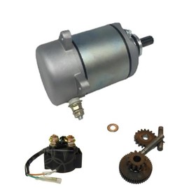 Shamofeng Starter Motor & Idle Gear & Solenoid Relay Replacement for Honda 1997-2001 Recon 250 TRX250 Fourtrax, 18336 31200-HM8-003 31200-HM8-A41, 1997 1998 1999 2000 2001 Recon 250 Starter Gear w/Pin