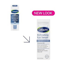 CETAPHIL Deep Hydration Refreshing Eye Serum, 0.5 fl oz, 48Hr Hydrating Under Eye Cream to Reduce the Appearance of Dark Circles, With Hyaluronic Acid
