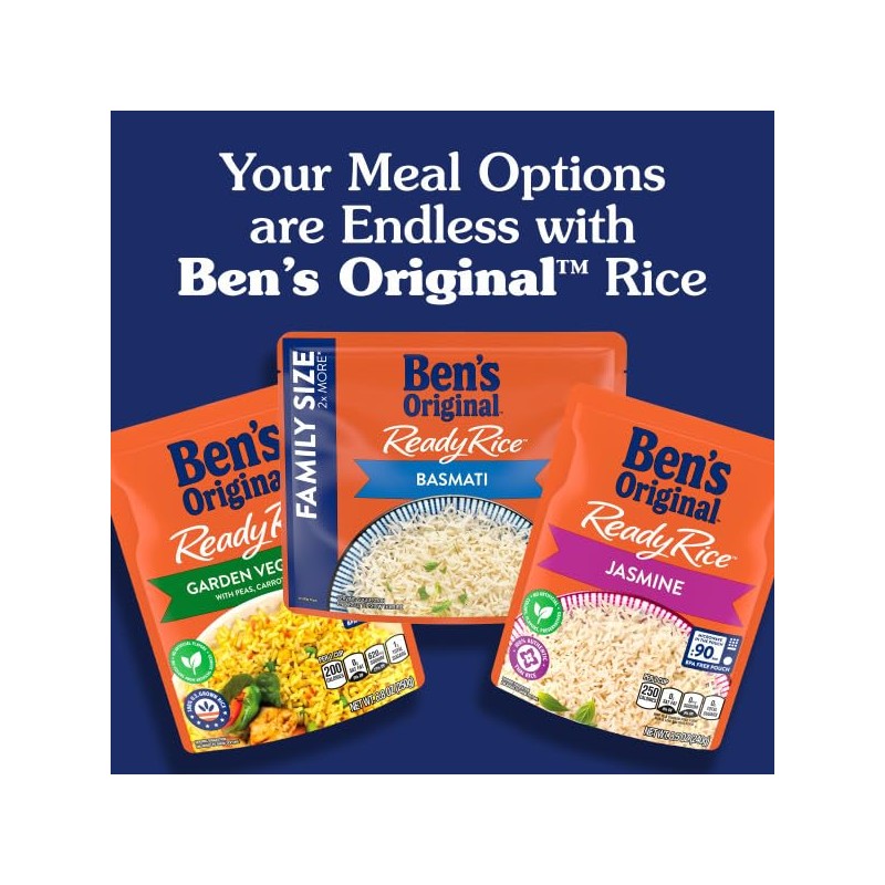 BEN'S ORIGINAL READY RICE Coconut Jasmine Family Size Rice, Easy