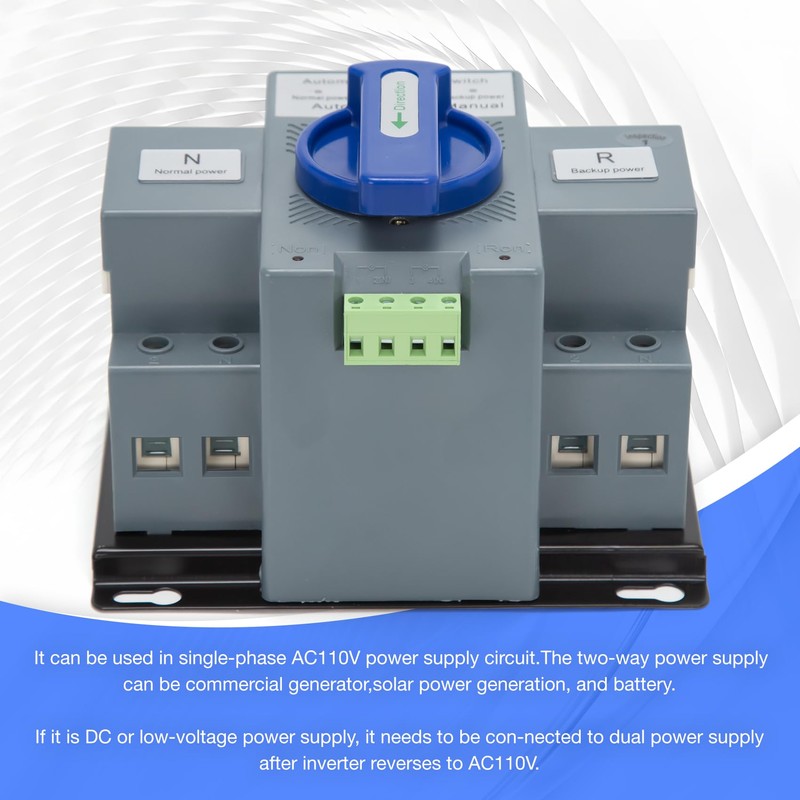 110V 63A 2P Automatic Transfer Switch, Dual Power Automatic Transfer